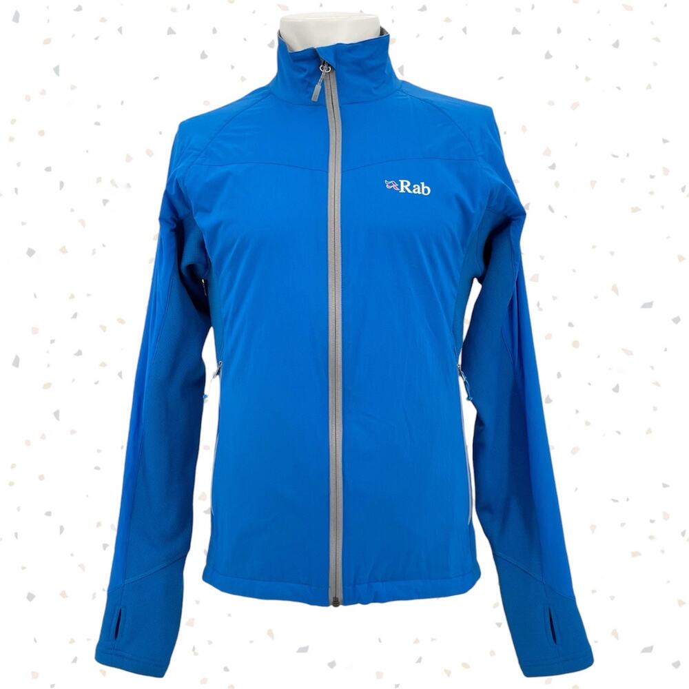 Rab Strata Flex Jacket Blue Gray Gorpcore Hiking Outdoor Gear Size S - FLAW